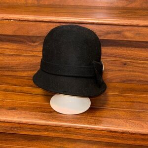 Stylish Black Cloche Hat